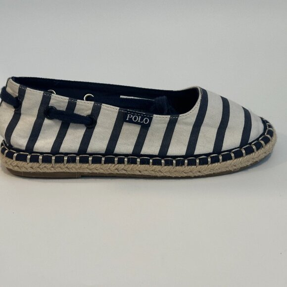 Ralph Lauren Pyper Striped Canvas Espadrille Child 12 1/2 Retail: $75.00 - Picture 4 of 6